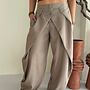 Balloon Pantalon Dubbele Knoop - Taupe