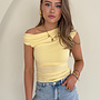 Off Shoulder Top Cindy - Geel