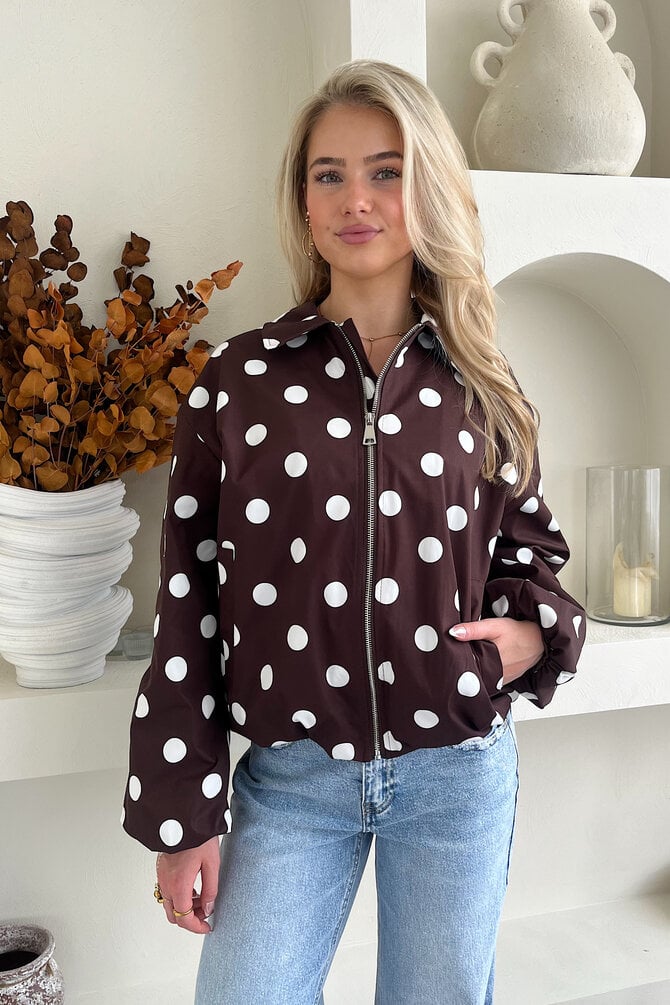 Polka Jacket Lisa - Bruin