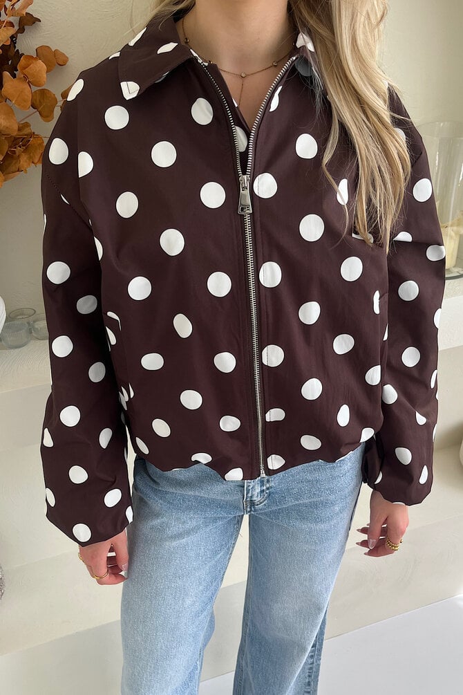 Polka Jacket Lisa - Bruin