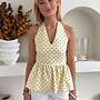 Polka Halter Top - Geel