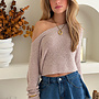 Bouclé Top - Taupe