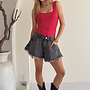 Wijde Denim Short - Grijs
