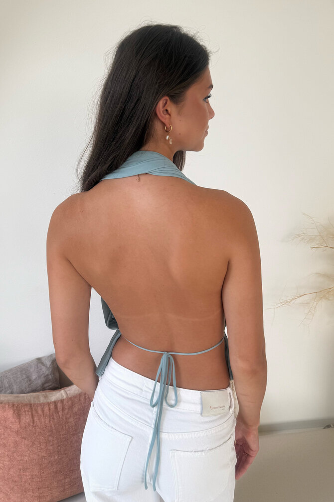 Lage Rug Top - Blauw