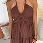 Halter Jurk Merel - Bruin