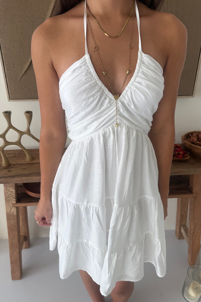 Halter Jurk Merel - Wit
