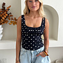 Polka Dots Top Kelly - Zwart