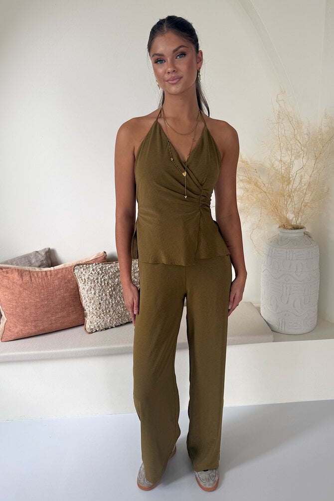 Jumpsuit Open Rug - Groen