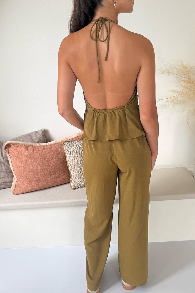 Jumpsuit Open Rug - Groen