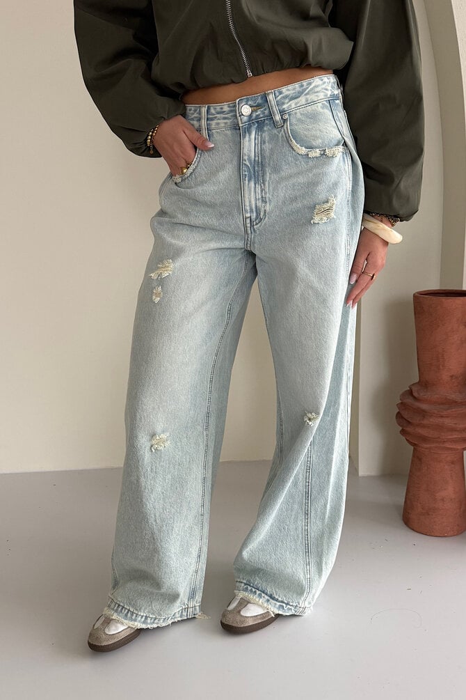 Barrel Jeans Katie - Blauw