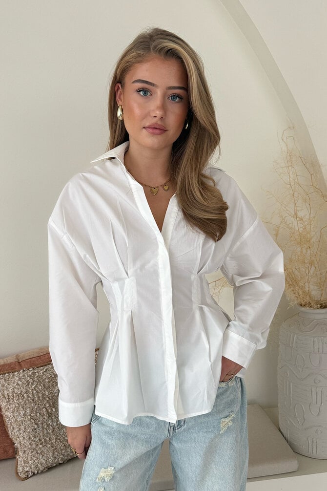 Popeline Blouse - Wit