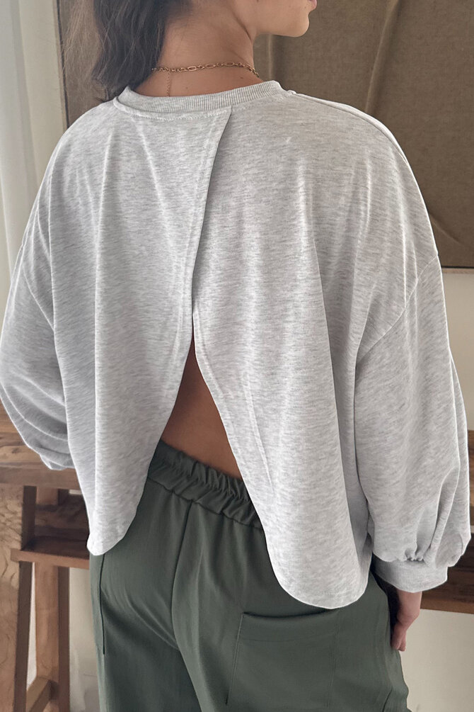 Split Longsleeve - Grijs