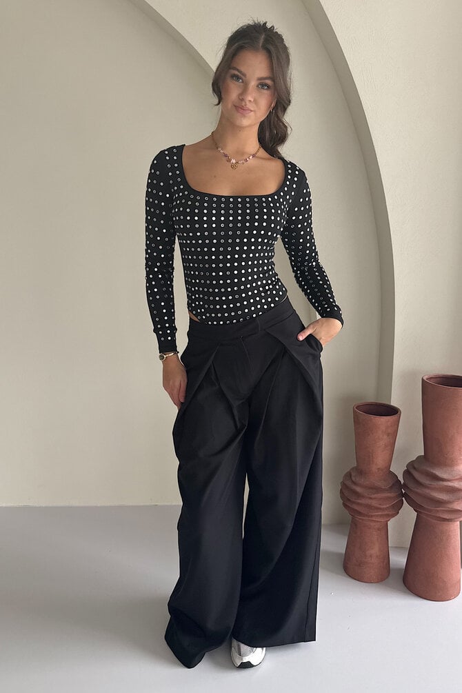 Wijde Pantalon Nela - Zwart