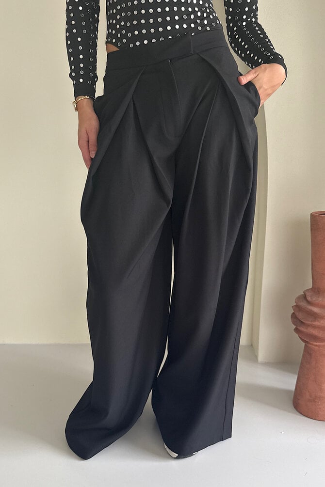 Wijde Pantalon Nela - Zwart