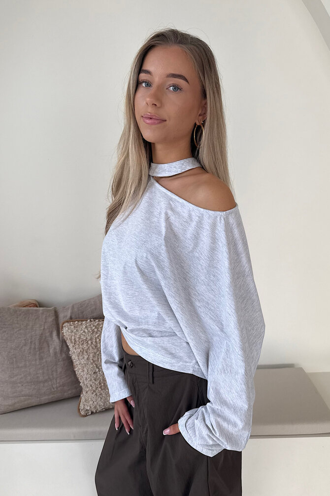 Choker Longsleeve - Grijs