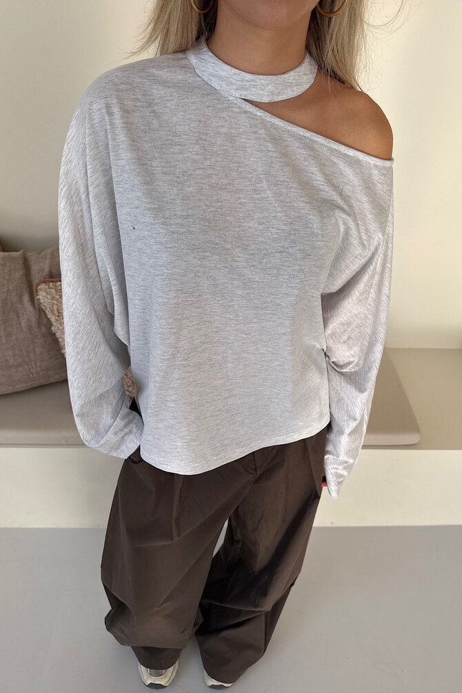 Choker Longsleeve - Grijs