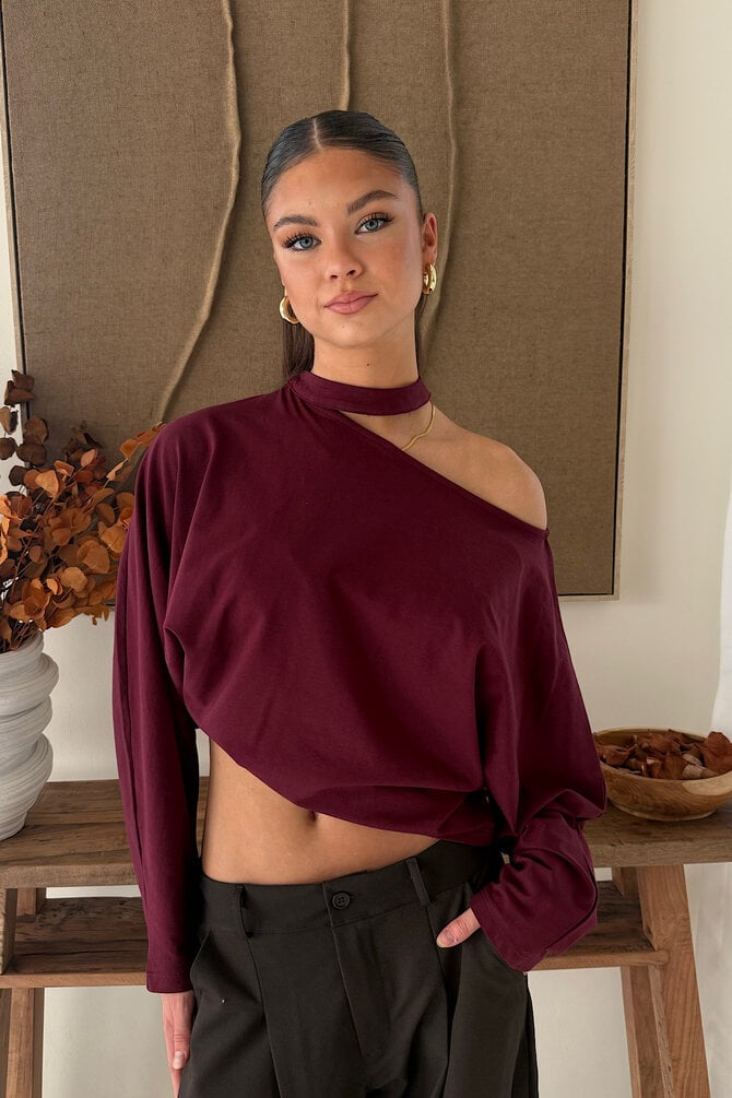 Choker Longsleeve - Bordeaux