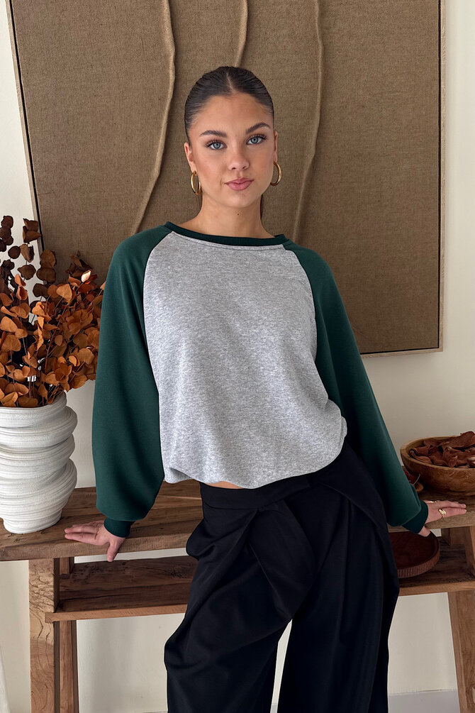 Raglan Sweater - Groen