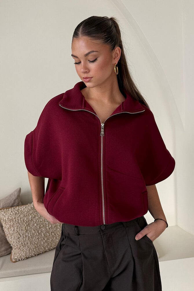 Zipper Vest - Bordeaux