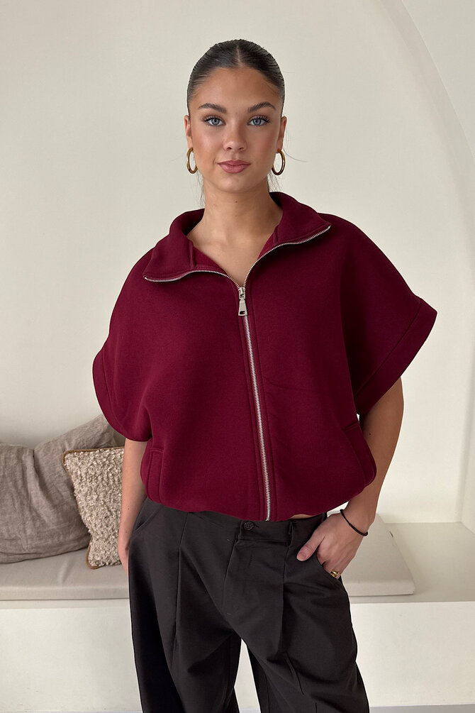 Zipper Vest - Bordeaux