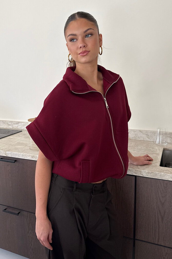 Zipper Vest - Bordeaux
