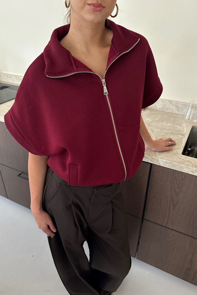 Zipper Vest - Bordeaux