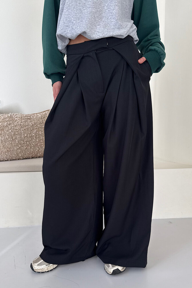 Mid Waist Pantalon - Zwart