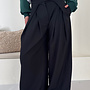 Mid Waist Pantalon - Zwart