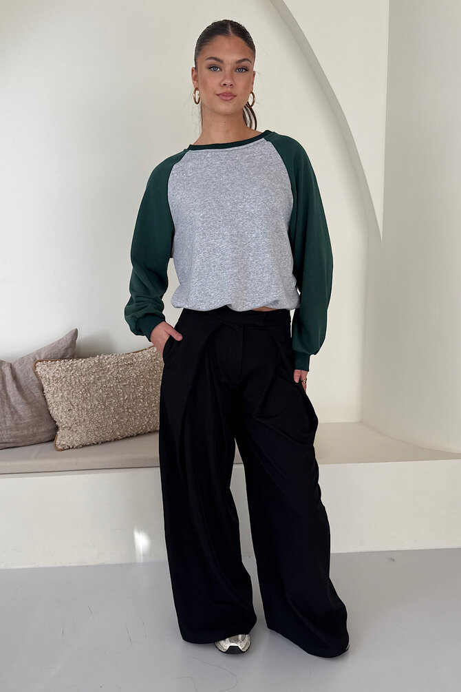 Mid Waist Pantalon - Zwart