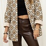 Geprinte Jas Nancy - Beige