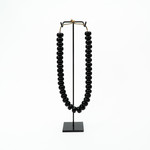 KRALENKETTING - ZWART BRUIN ROND