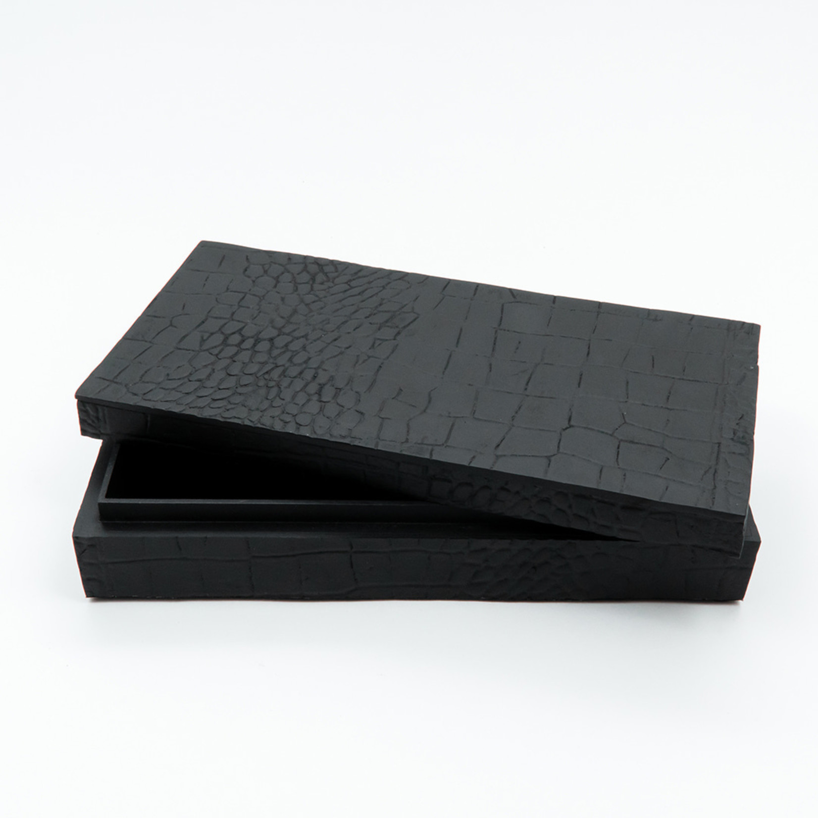 Sierbox  - Croco print zwart - set van 3