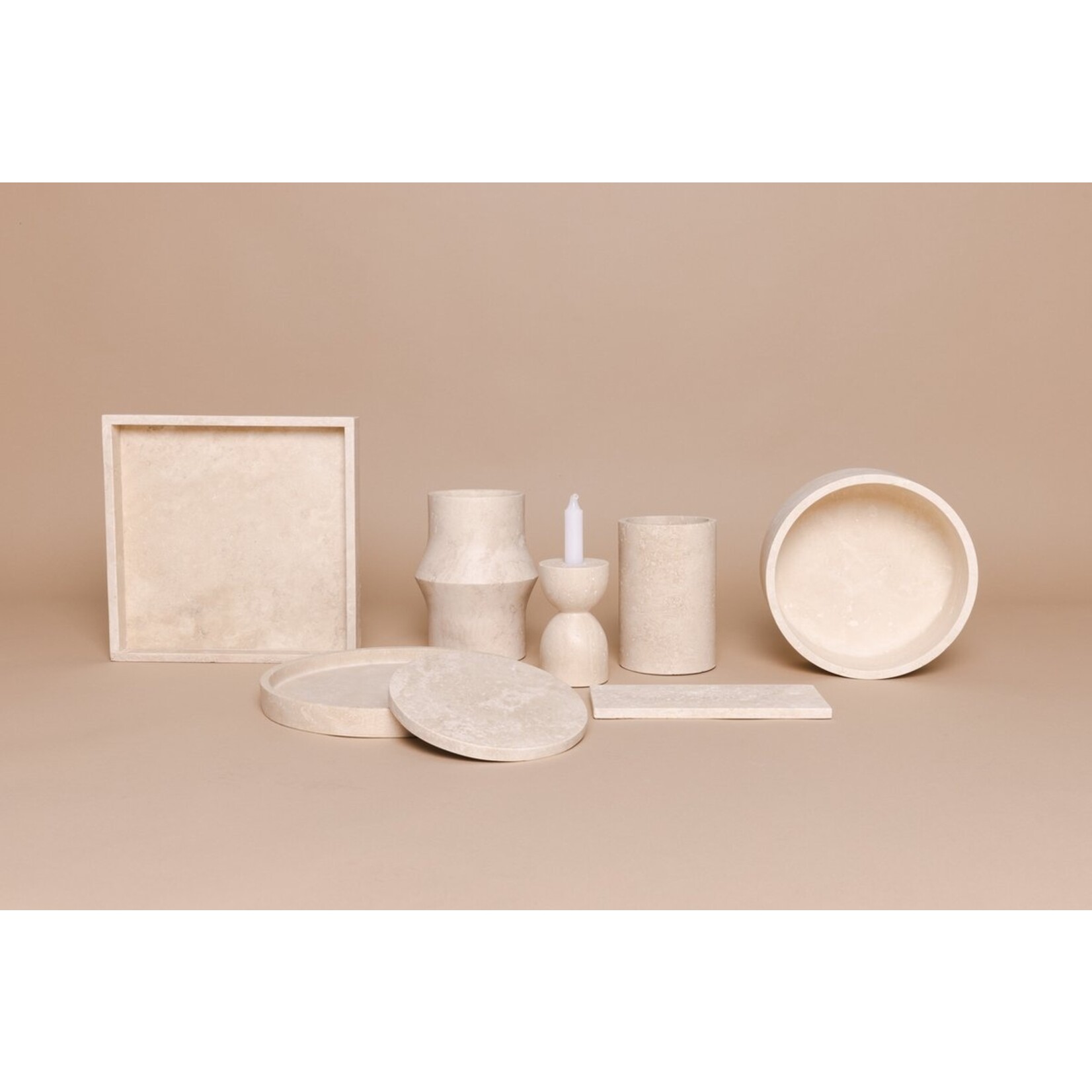 Mooisa MOOISA - TRAVERTINE DIENBLAD - ROND