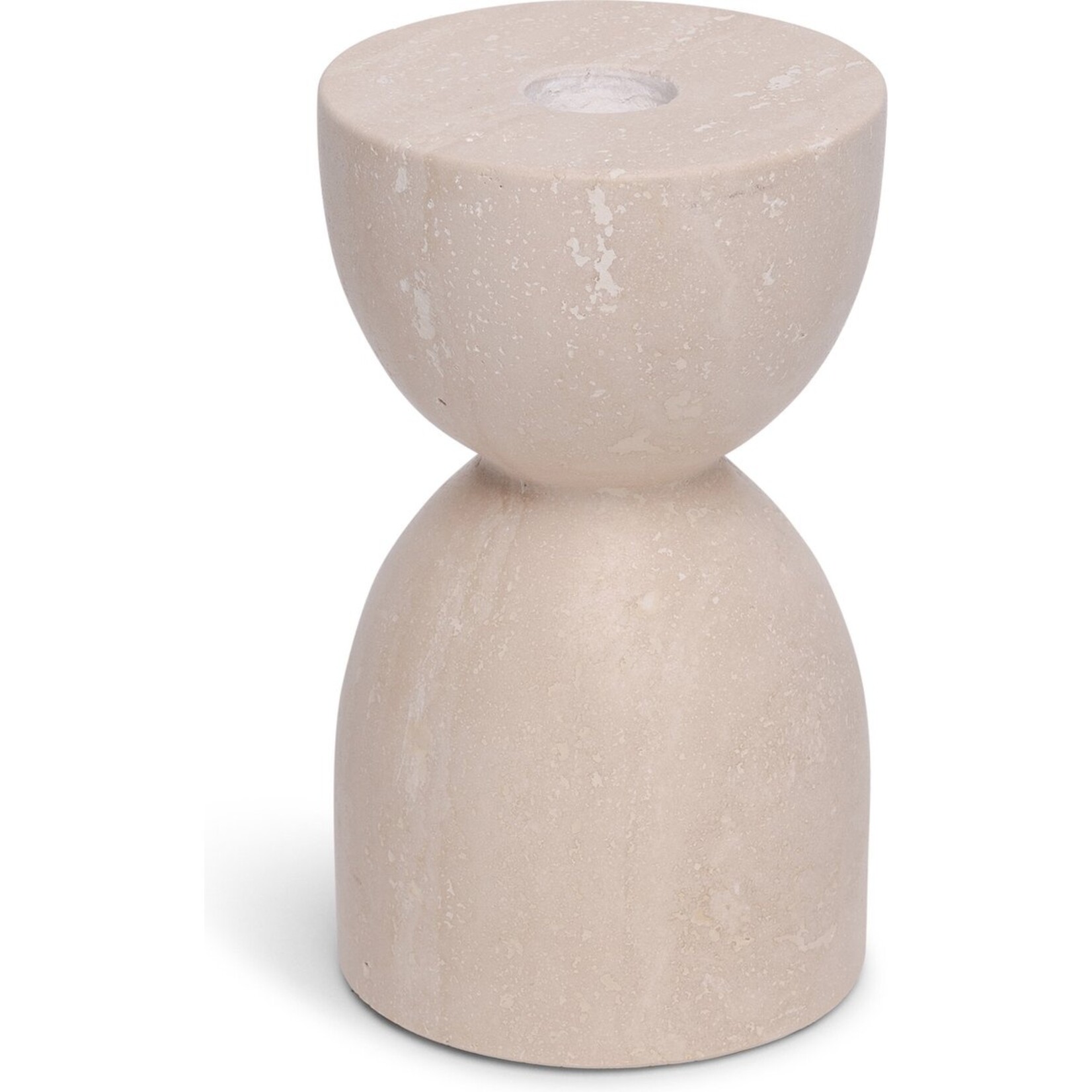Mooisa MOOISA - TRAVERTINE DESIGN KAARSHOUDER  Ø8x14cm