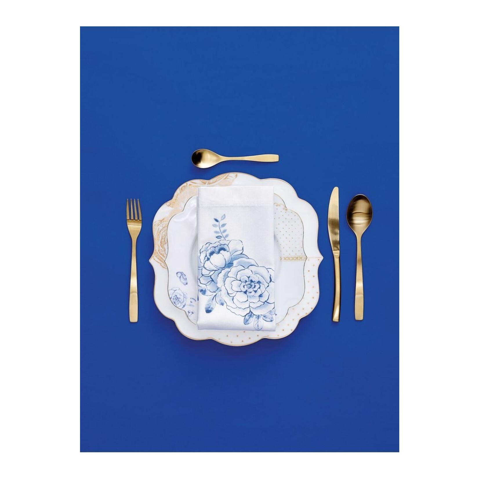 Pip Studio PIP STUDIO ROYAL WHITE DINERBORD GOLDEN DOTS 28cm