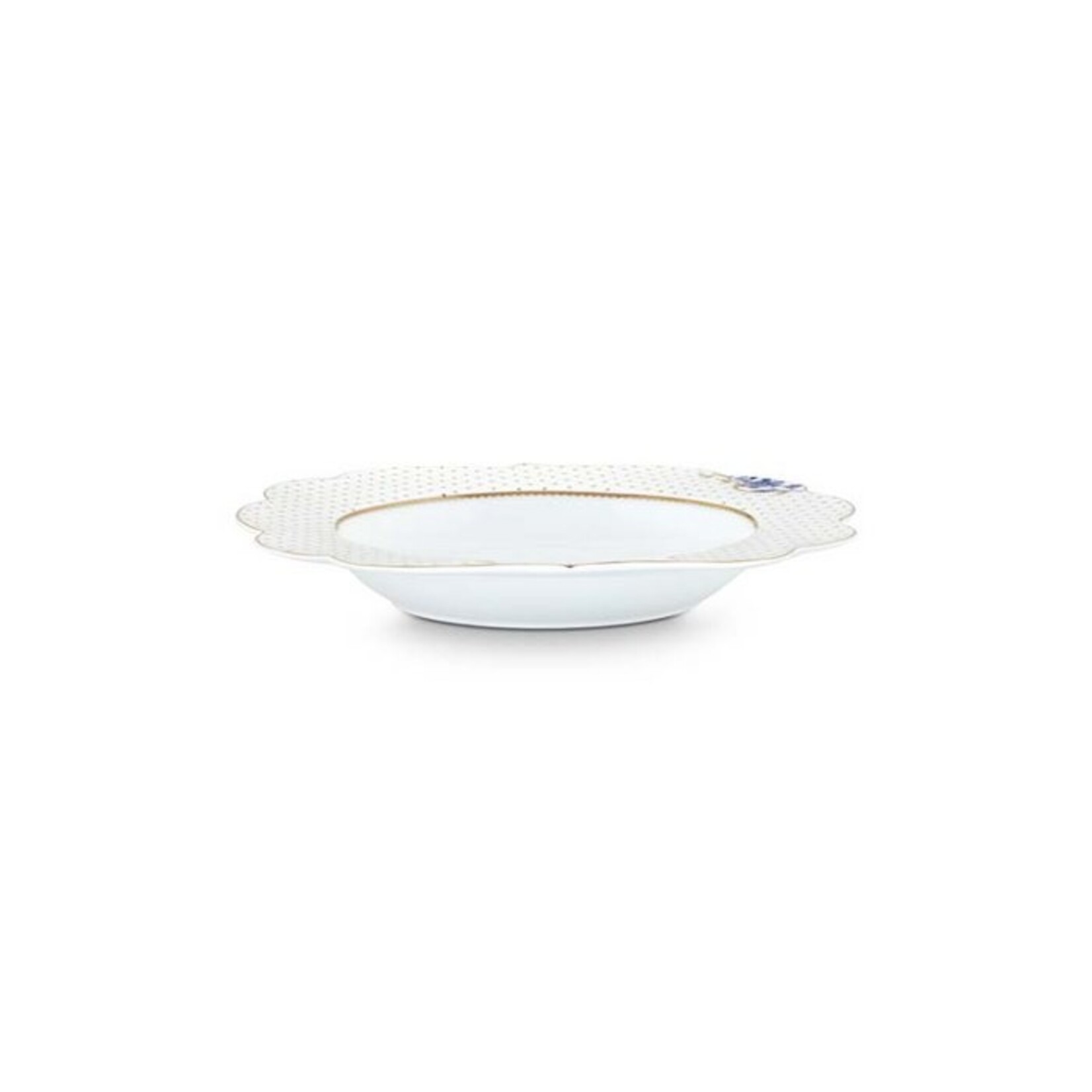 Pip Studio PIP STUDIO ROYAL WHITE SOEPBORD GOLDEN DOTS 23,5cm