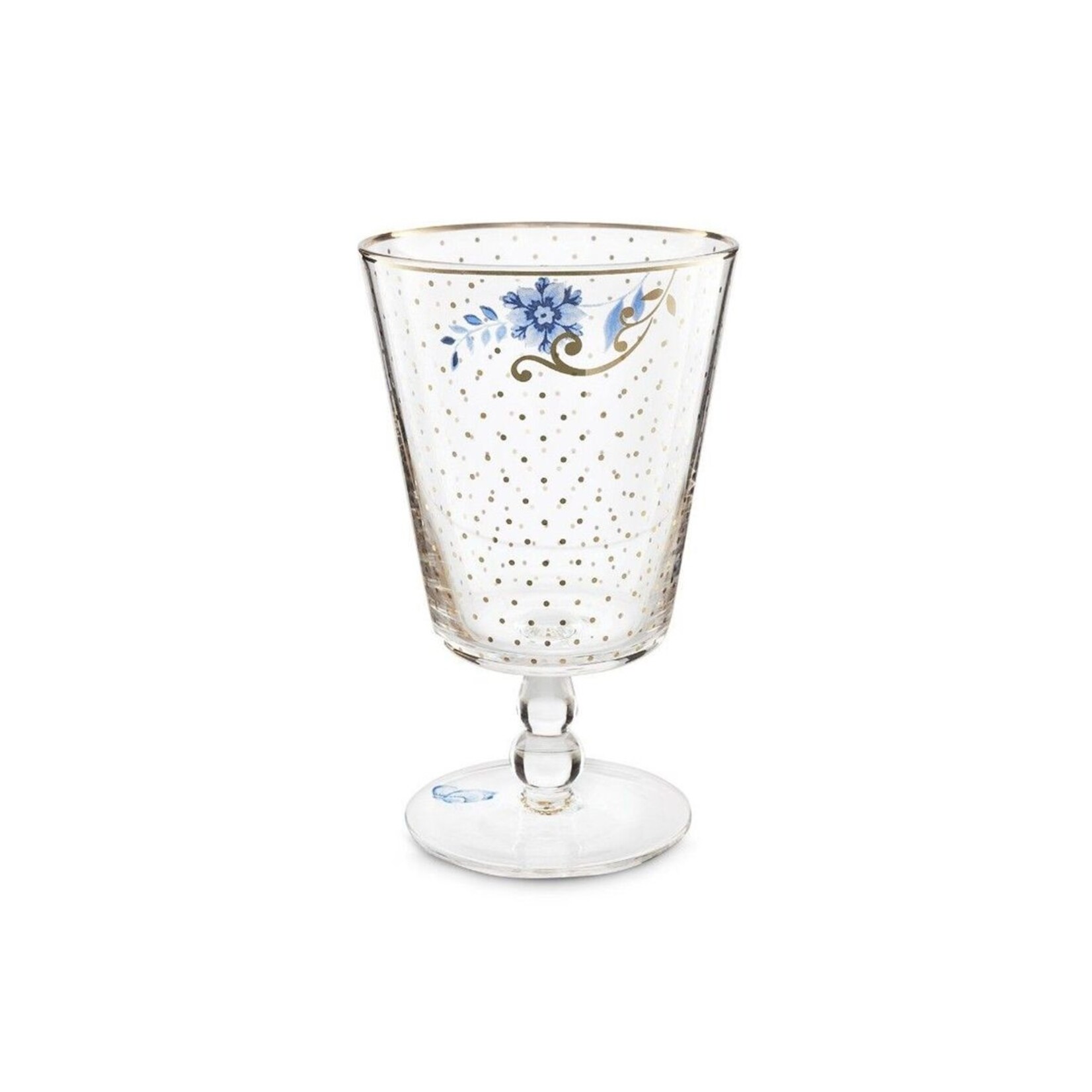 Pip Studio PIP STUDIO ROYAL WHITE WATER GLAS GOLDEN FLOWER