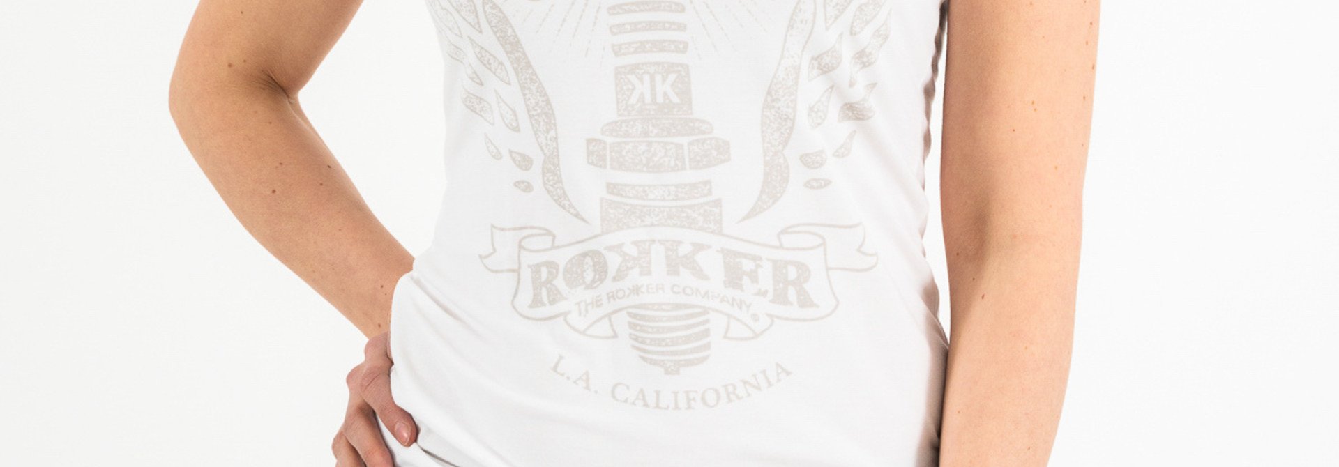Rokker Performance racing tee white