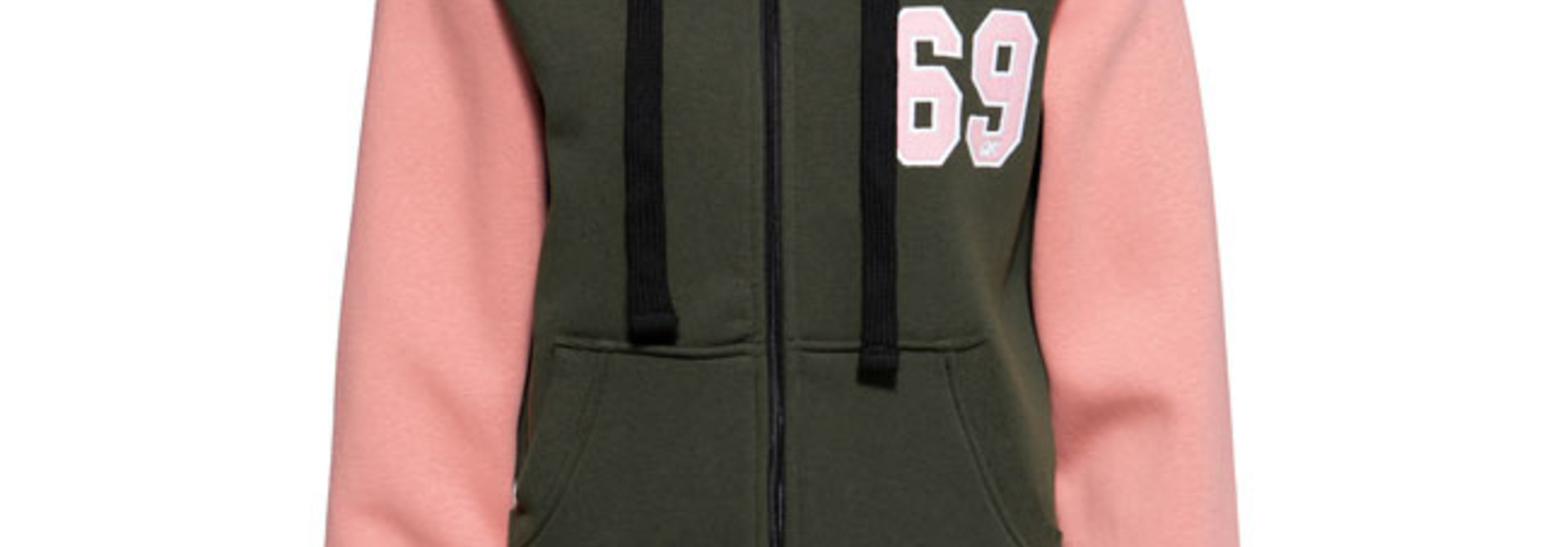Queen kerosin sugar babe zip hoodie khaki/black