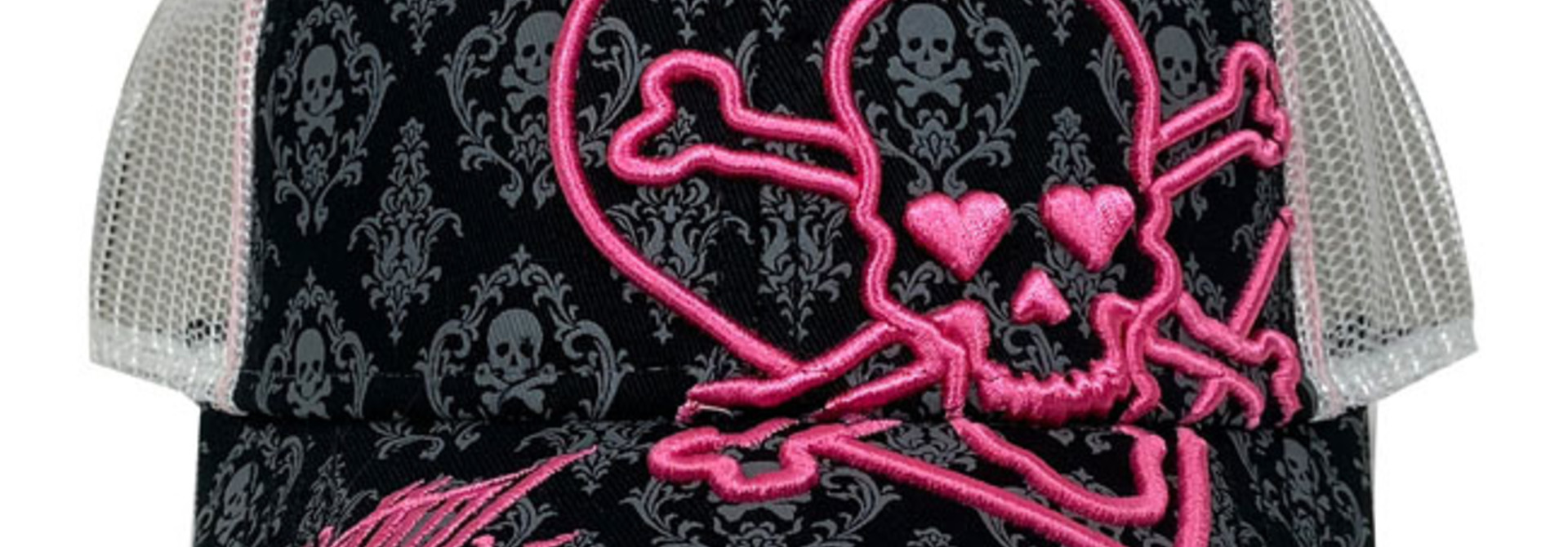 LT Heart skull pet zwart roze