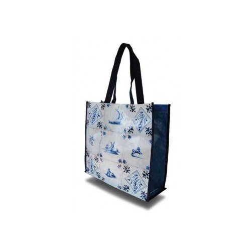 Sac Shopper avec carreaux en bleu de Delft 