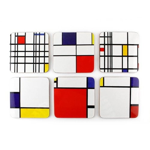 Sous-verres "Mondriaan" 