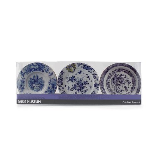 Delft Blue Painted Tile Marble Coasters – Lace, Grace & Peonies