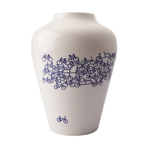 Le vase vélo bleu de Delft Le vase vélo bleu de Delft