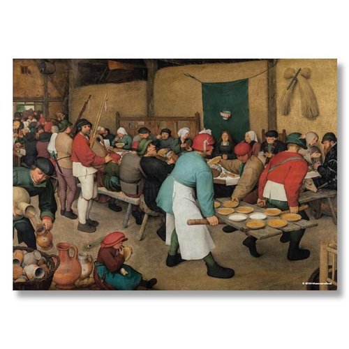 Poster The farmers wedding of Bruegel Poster The farmers wedding of Bruegel