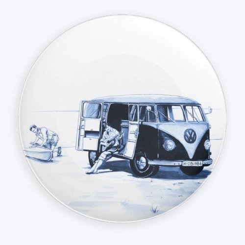 Volkswagenbus bord Delfts blauw Volkswagenbus bord Delfts blauw