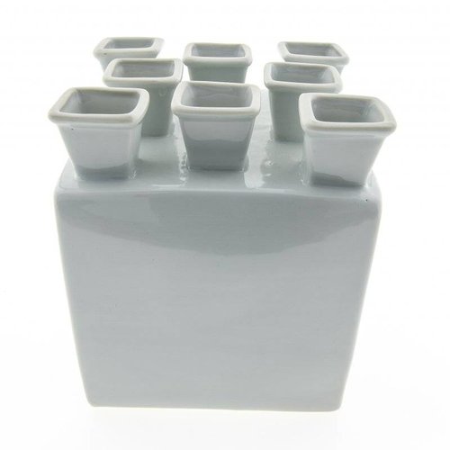 Square Delft white tulip vase Square Delft white tulip vase