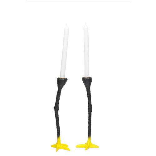 High legs candlesticks black yellow High legs candlesticks black yellow