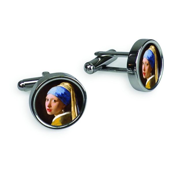 Manschettenknöpfe - Mädchen mit Vermeers Perle