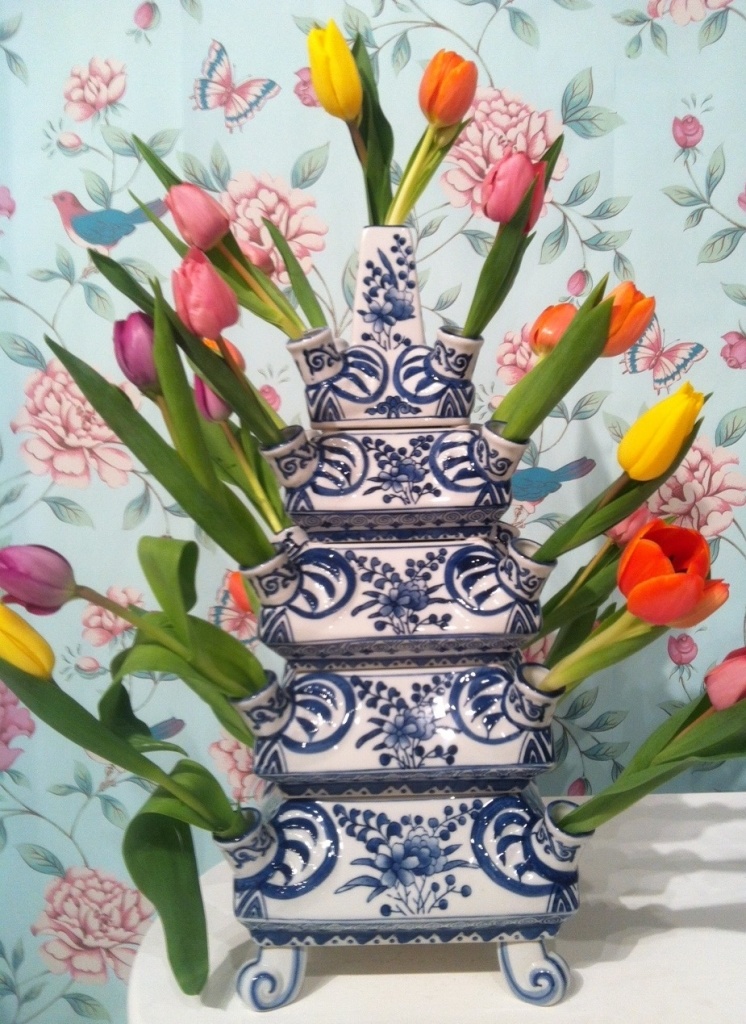 Tulip vase Rijksmuseum Blue white - Museumshop The Hague